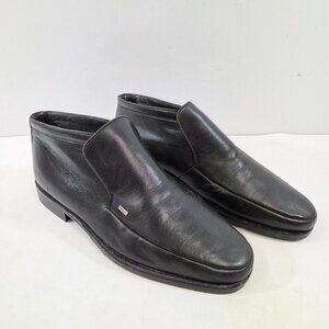 Bally of Switzerland Mens Black Leather Slip On Chukka Boots Loafers Size US9